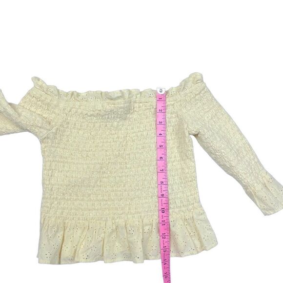 American Eagle Pale Yellow off the shoulder Ruffle Tube Top Women’s Size XS - Picture 3 of 10